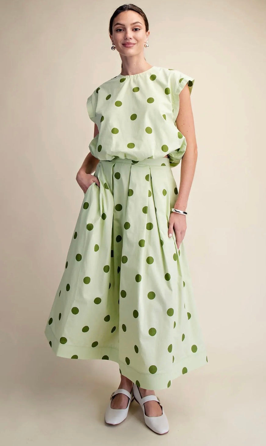 Sweet Pea Polka Dot Skirt Set