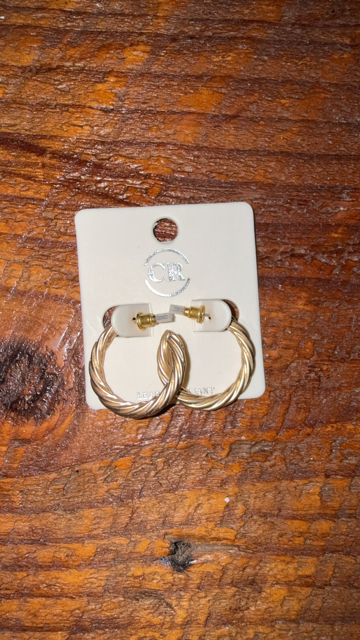 Gold Twist Hoops
