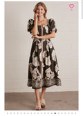Autumn Bloom Midi Dress