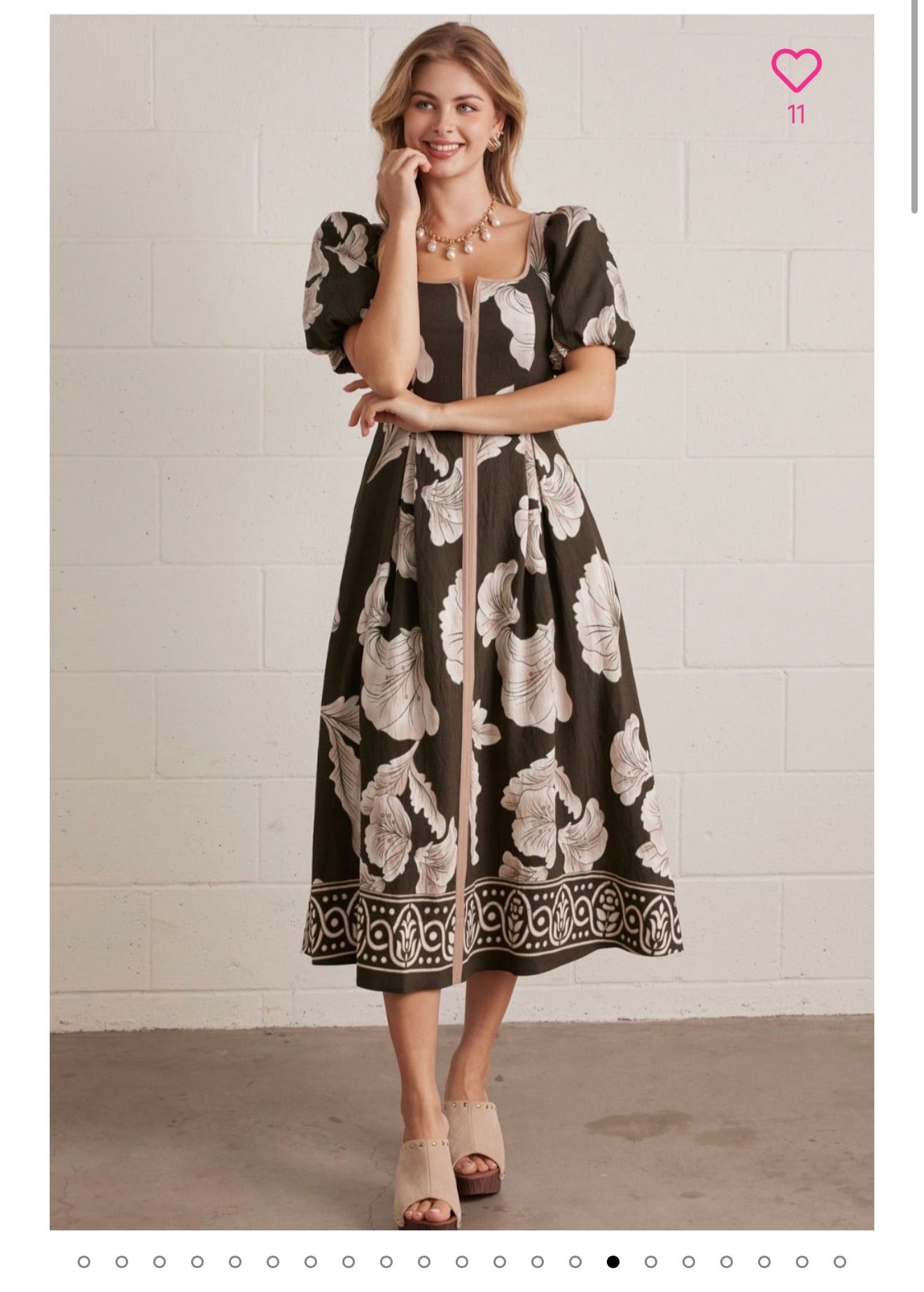 Autumn Bloom Midi Dress