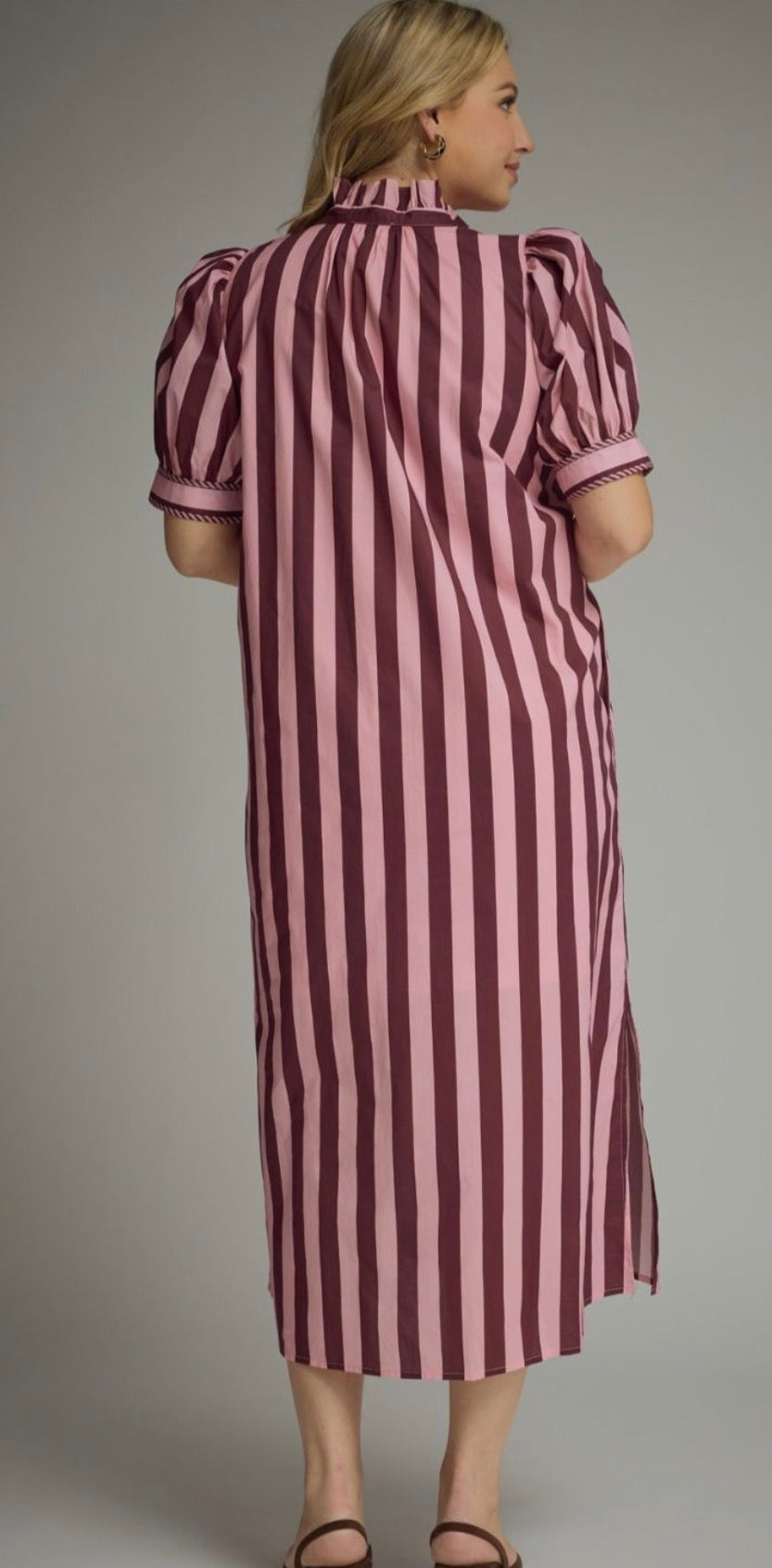 Berry Blossom Midi Dress (PLUS)