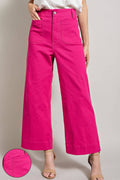 PLUS SOFT WASHED WIDE LEG PANTS