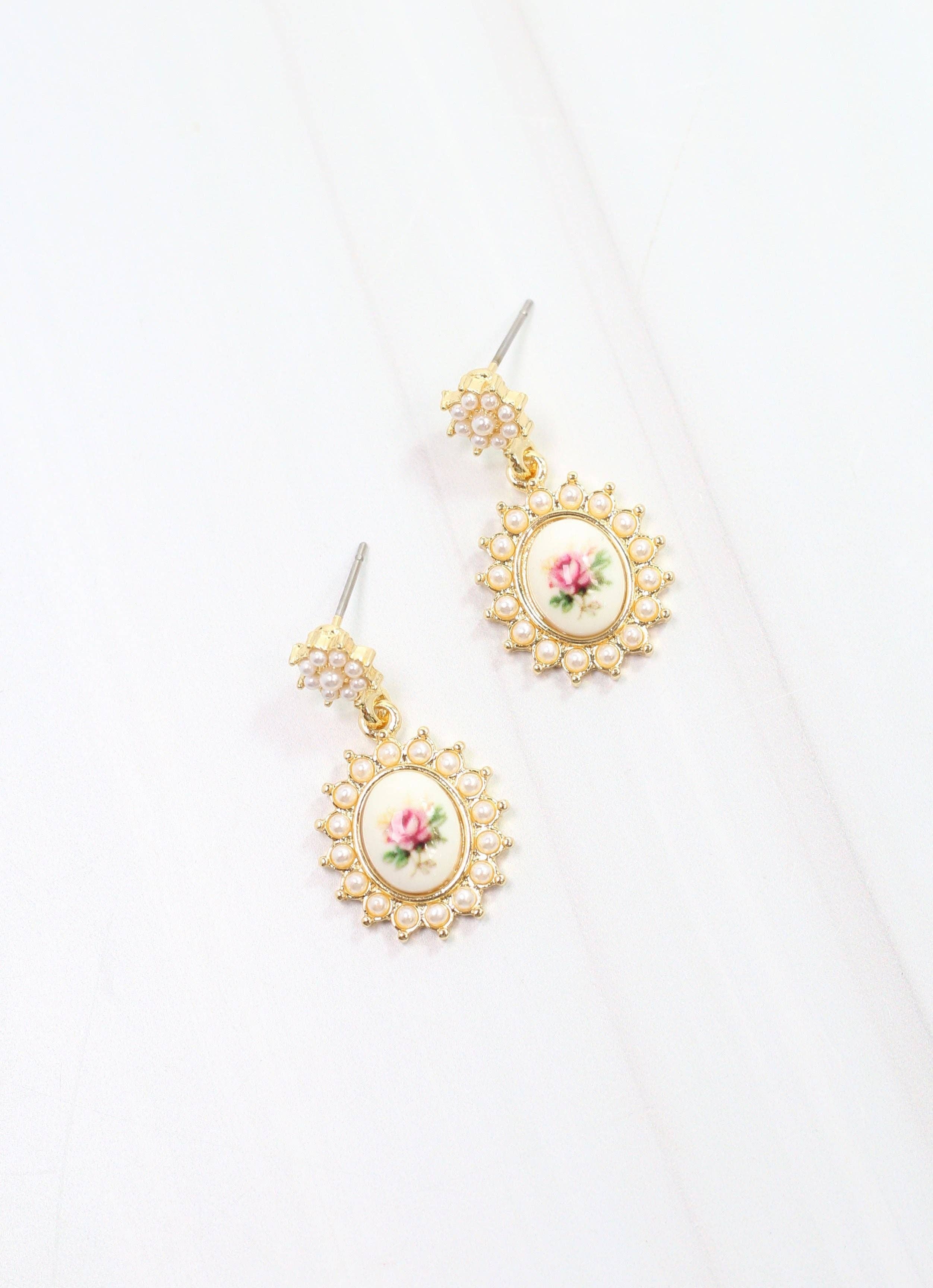 Floral Charm Earrings