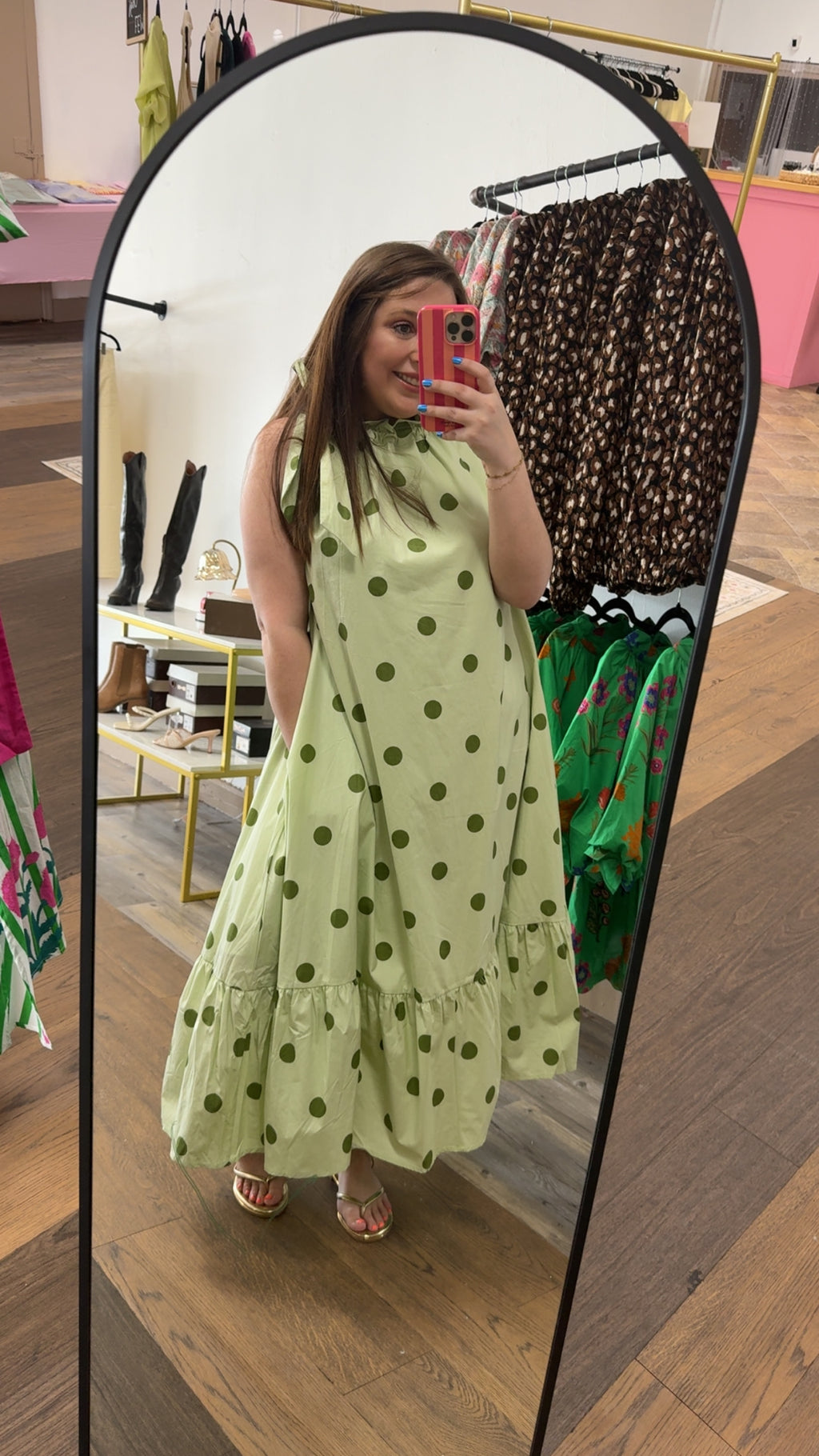 Sweet Pea Polka Dot Midi Dress