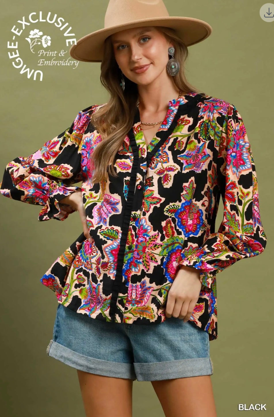 Wildflowers Night Blouse