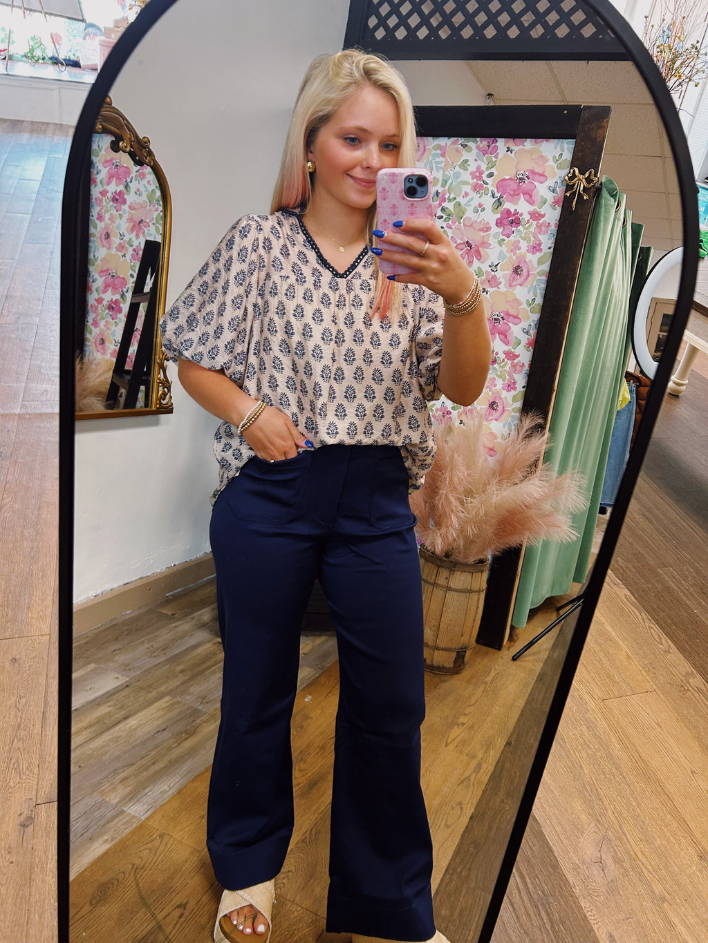 Blue Harbor Bloom Top