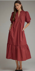 Burgundy Belle Midi Dress