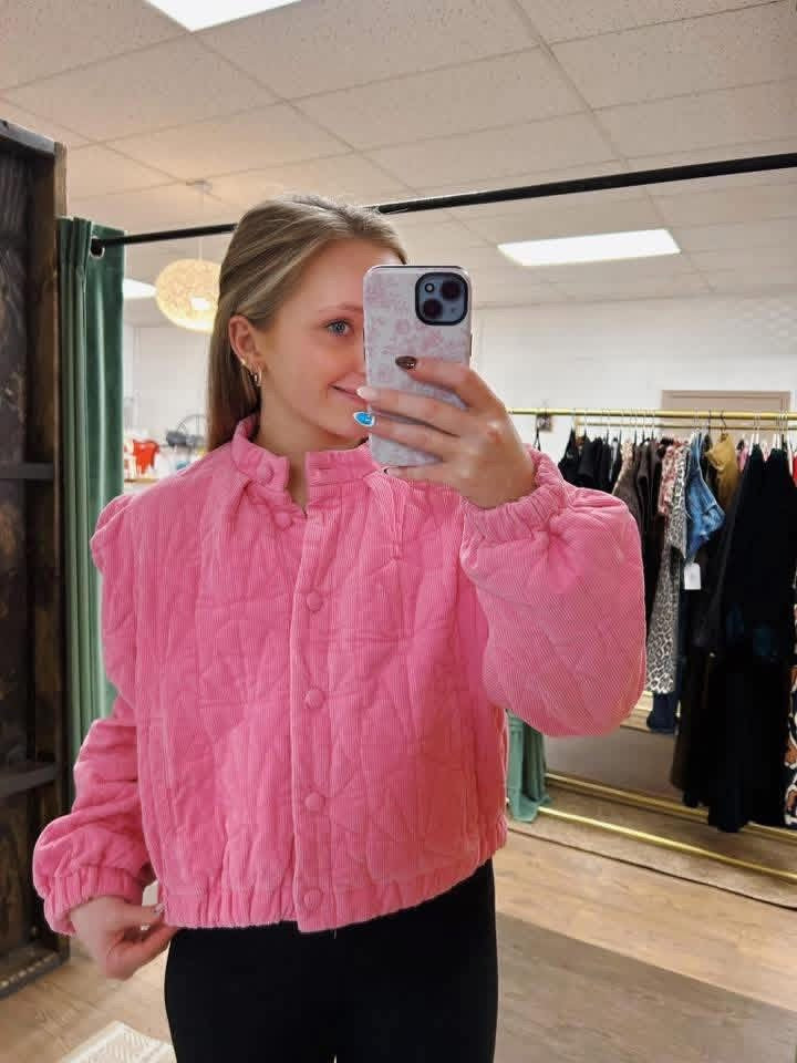 Pink Quilted Jacket