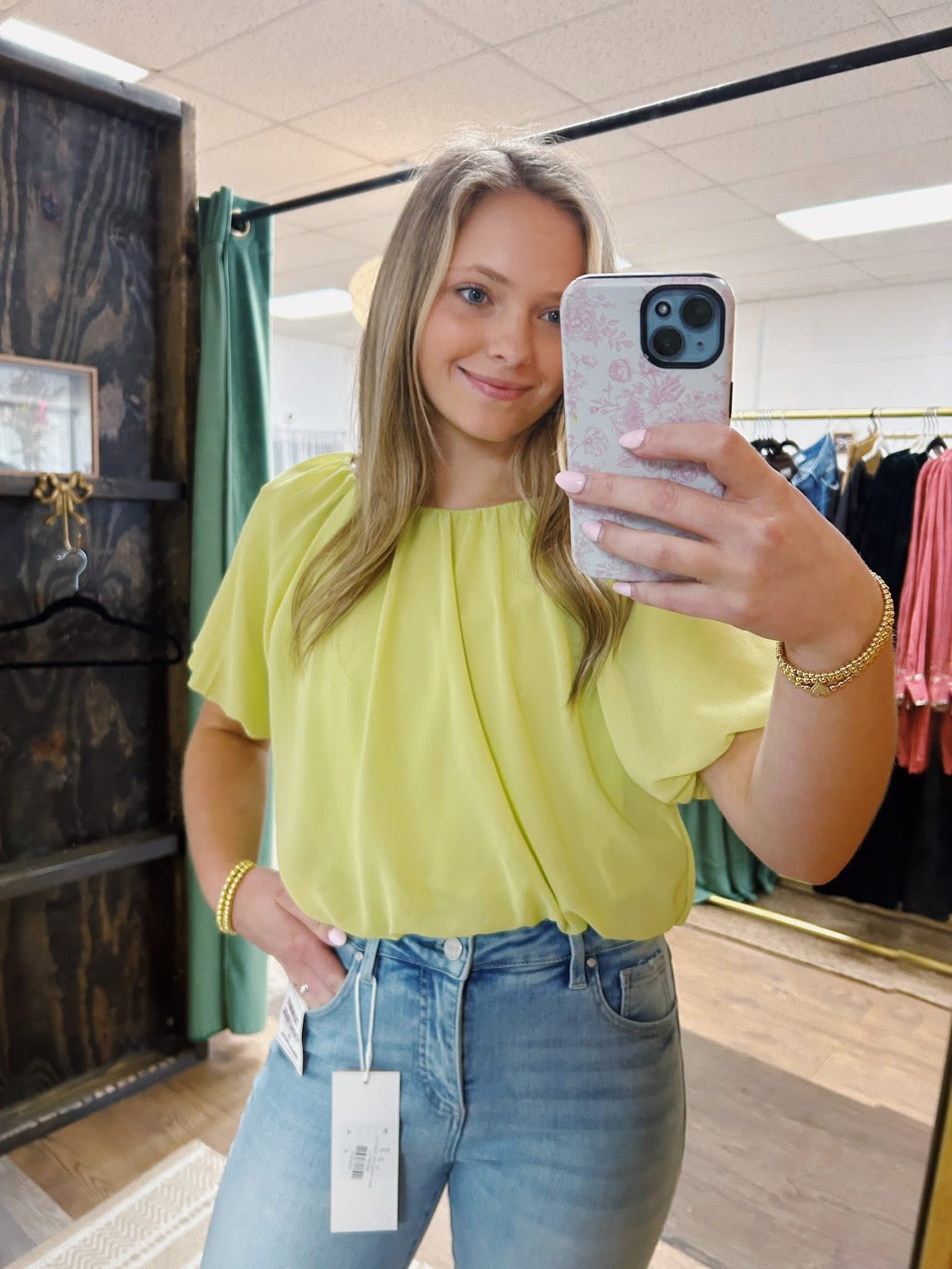 Lime Green Crop Open Back Top