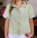 Striped Collar Blouse