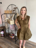 Olive Belle Button Dress
