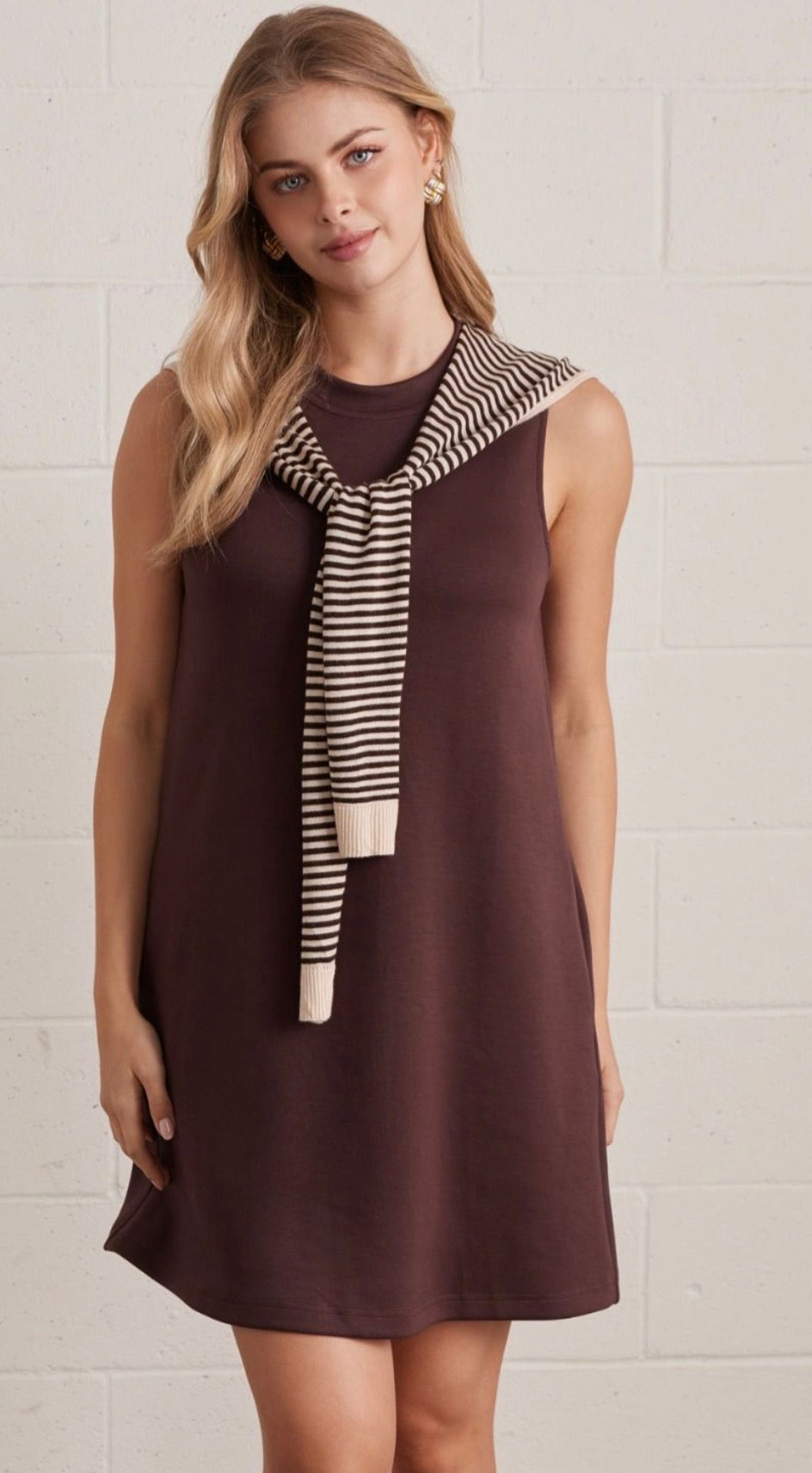 Mocha Morning Shift Dress