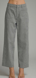 Railway Stripe Wide Leg Pants