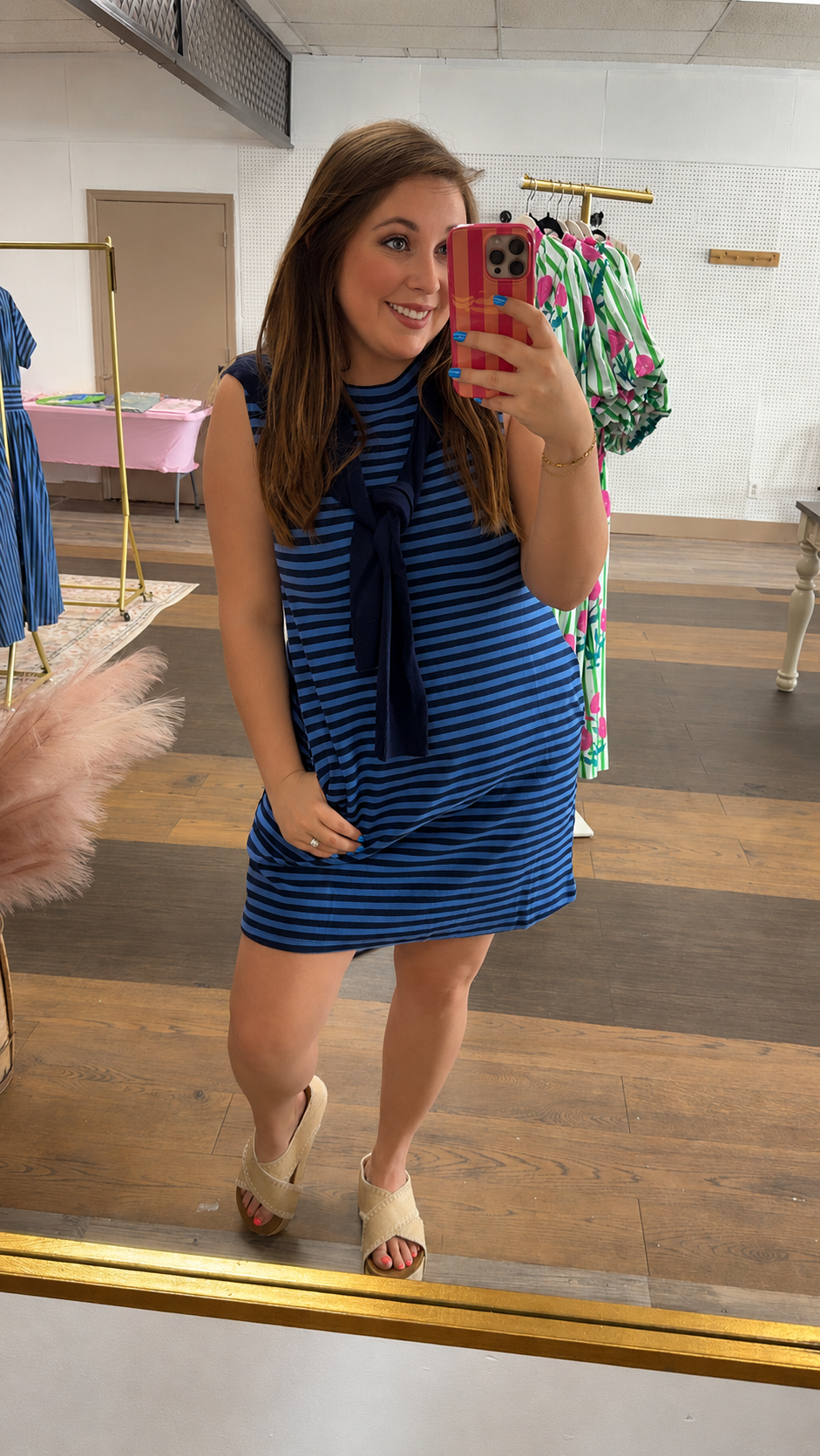 Navy Bay Shift Dress