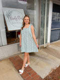 Eyelet Floral Mini Dress