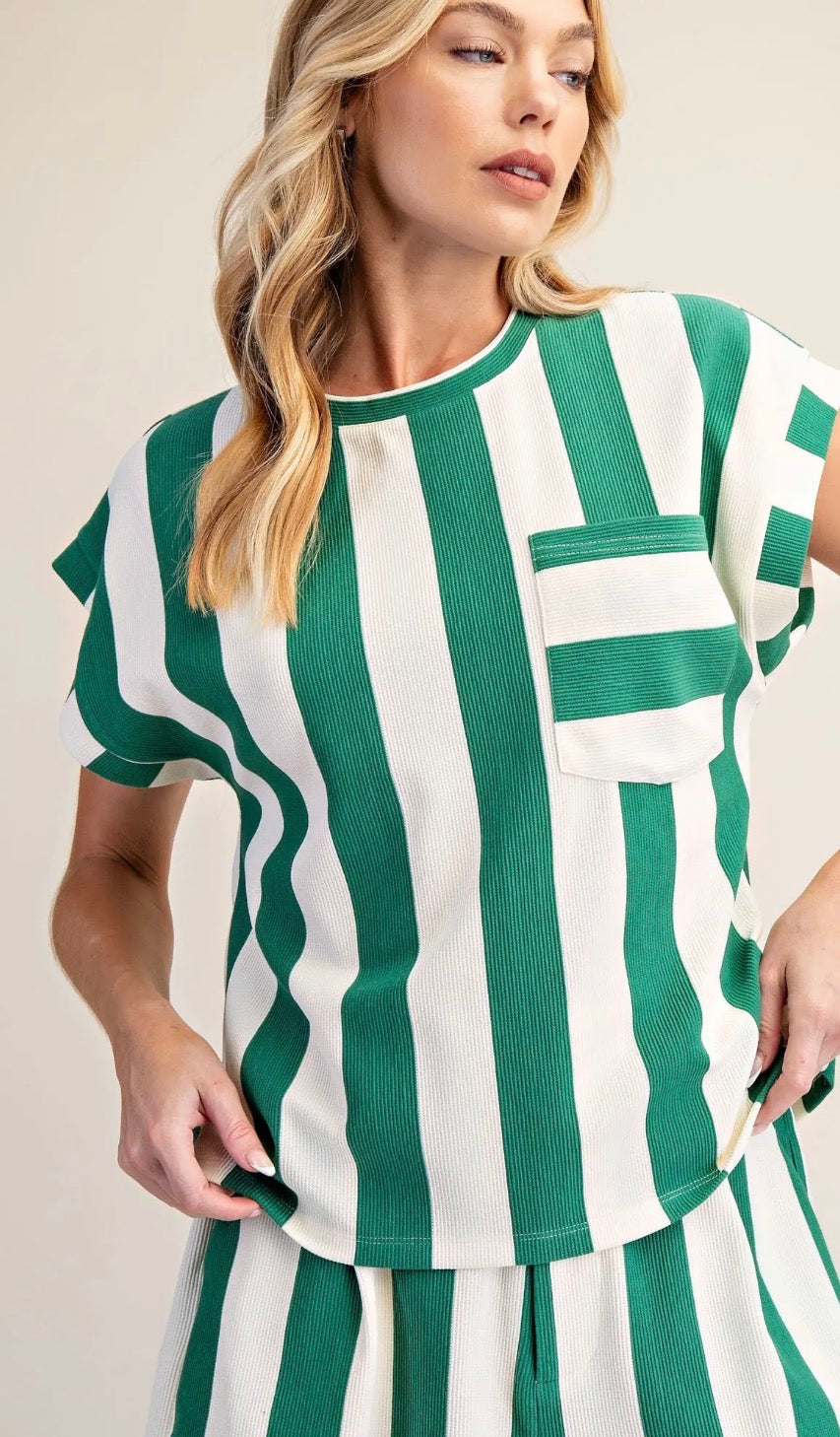 Emerald Cabana Striped Set