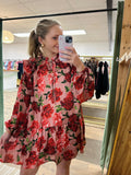 Satin Floral Dress