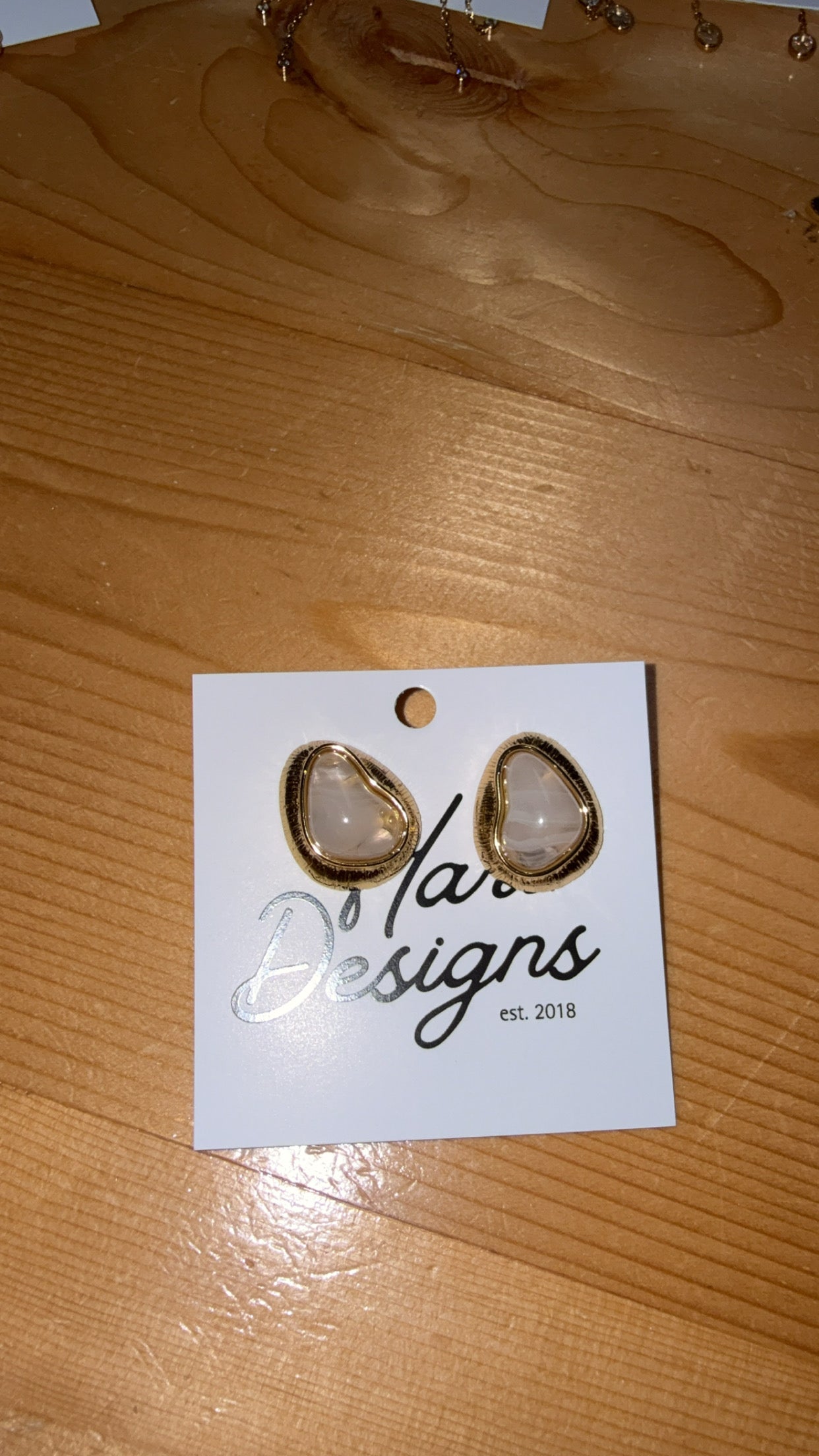 Champagne Pearl Studs