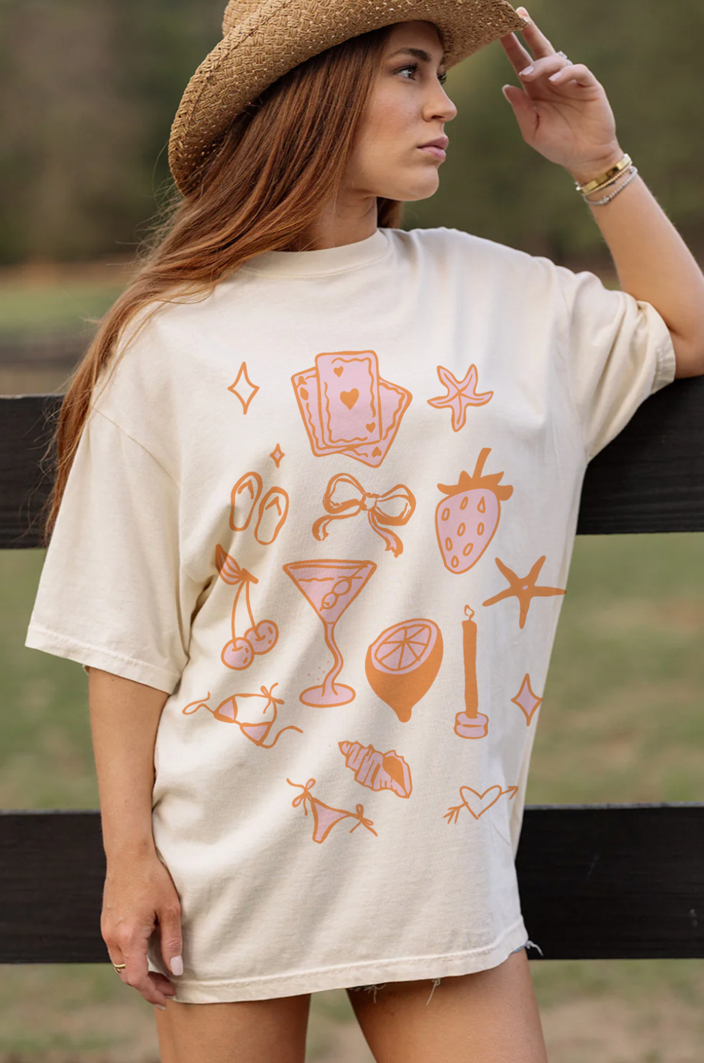 Summer Icons Ivory Tee